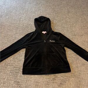 Juicy Couture Kids Black Velour Hoodie
